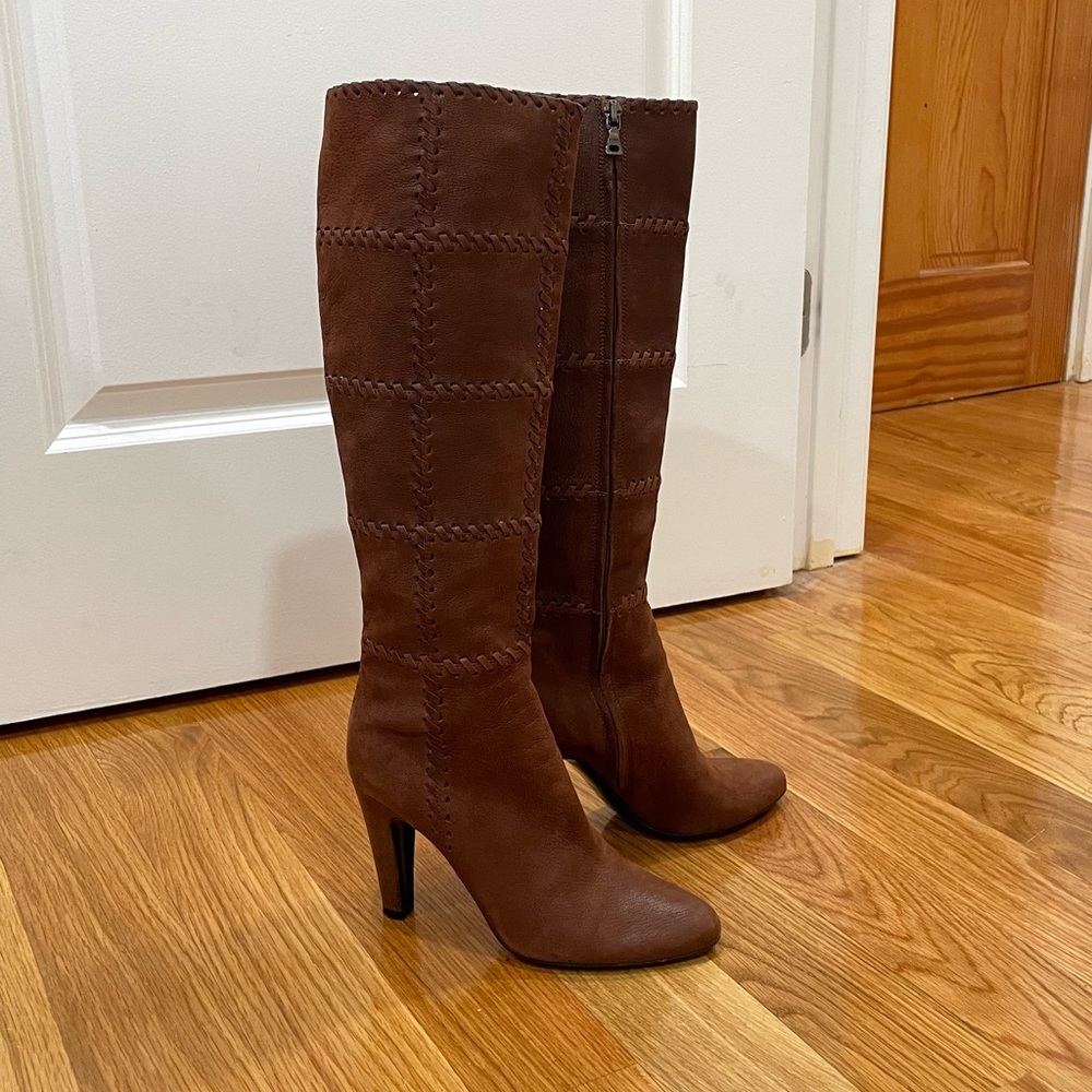 Prada Leather Whipstitch Trim boots 36 1/2
